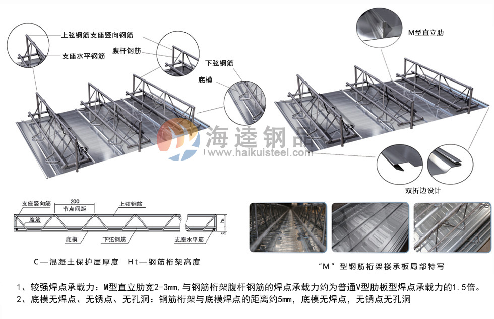 TD7鋼筋桁架樓承板細(xì)節(jié)圖